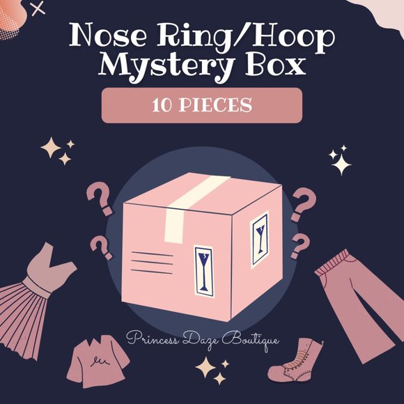 Nose Ring/ Hoop Mystery Box! 10 Pieces‎ - Picture 1 of 1